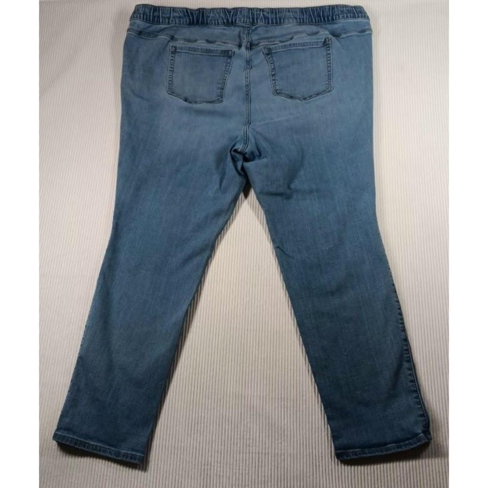 Torrid Jeans Womens 3R Blue Light Wash High Rise Pull On Tapered Stretch Denim - Picture 3 of 12